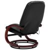 vidaXL Cadeira massagens reclinável + apoio pés couro artificial preto
