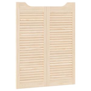 vidaXL Portas de Correr 2 pcs Natural Madeira de Pinho Maci&ccedil;a