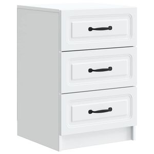 vidaXL Arm&aacute;rio de Cabeceira com gaveta Branco 43 x 41 x 63,5 cm