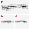 vidaXL Conjunto de Sof&aacute;s para Exterior 10 pcs Natural