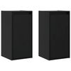 vidaXL Arm&aacute;rios de parede 2 pcs 30x30x60 cm pinho maci&ccedil;o preto
