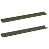 vidaXL Prateleira Flutuante 2 pcs Verde Oliva 80 x 9 x 2,5 cm A&ccedil;o