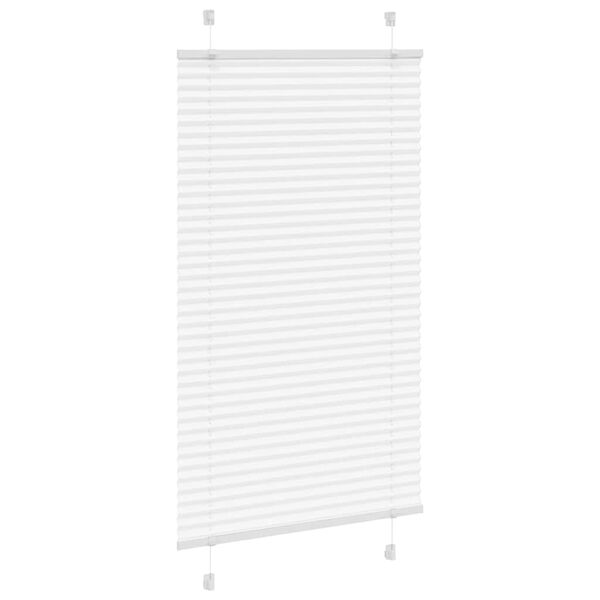 vidaXL Branco Plissada Cega 70x150 cm Largura Tecido 69,4 cm Poli&eacute;ster
