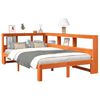 vidaXL Cama c/ estante sem colch&atilde;o 120x190cm pinho maci&ccedil;o castanho-mel