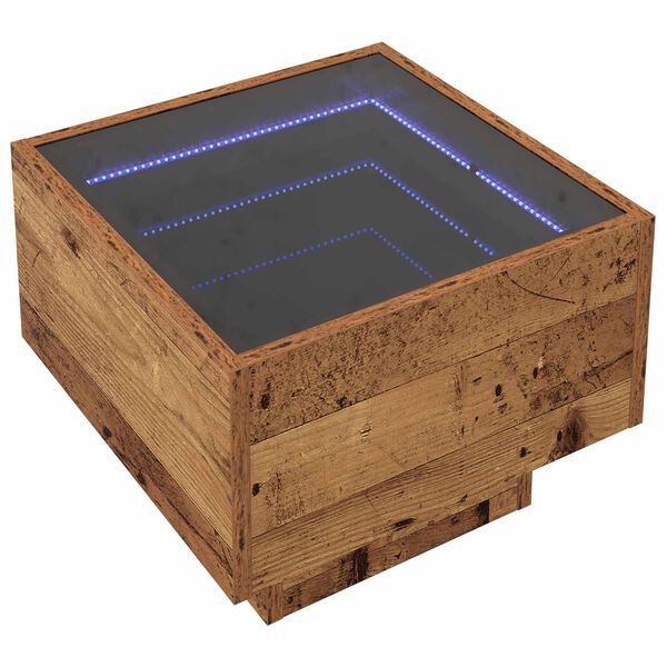 vidaXL Mesa de centro Madeira antiga 40 x 40 x 30 cm