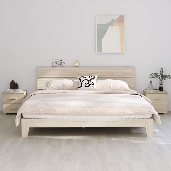 vidaXL Mesas cabeceira 2pcs HAMAR 40x35x44,5 pinho maciço castanho-mel