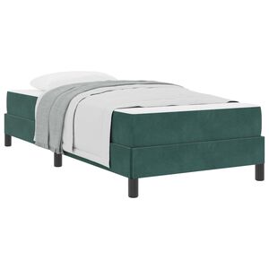 vidaXL Cama Box com colch&atilde;o Verde Escuro 80 x 200 cm tecido