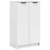 vidaXL Sapateira 59x35x100,5 cm derivados de madeira branco brilhante
