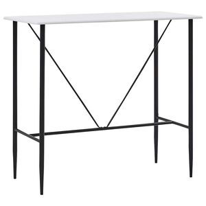vidaXL Mesa de bar 120x60x110 cm MDF branco