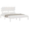 vidaXL Estrutura de cama 160x200 cm madeira maci&ccedil;a branco