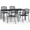 vidaXL 5 pcs conjunto de jantar para jardim a&ccedil;o antracite
