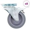 vidaXL 8 pcs rodas girat&oacute;rias 75 mm