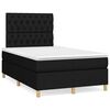 vidaXL Cama box spring c/ colch&atilde;o e LED 120x190 cm tecido preto