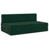 vidaXL Sof&aacute; Cama Dobr&aacute;vel Verde-Escuro 152 x 86,5 x 60 cm Tecido