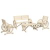 vidaXL 4 pcs conjunto lounge de jardim madeira de abeto maci&ccedil;a