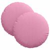 vidaXL Almofadas de Assento 2 unid. tecido Rosa &Oslash;30 x 13 cm