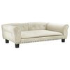vidaXL Cama para c&atilde;es 95x55x30 cm veludo cor creme