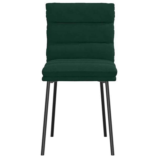 vidaXL Cadeiras de jantar 6 pcs veludo verde-escuro