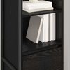 vidaXL Gabinete de Livros com gaveta Carvalho Preto 43 x 36 x 150.5 cm
