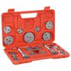 vidaXL 18 pcs kit de ferramentas recuo pist&atilde;o pin&ccedil;a do trav&atilde;o de disco