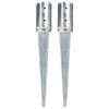 vidaXL Estacas de enterrar 2 pcs 8x61 cm a&ccedil;o galvanizado prateado