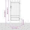 vidaXL Portão de Cerca Cinzeto 100 x 200 cm Aço com Revestimento em Pó