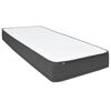 vidaXL Cama boxspring 200x200 cm tecido cinzento-escuro
