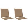 vidaXL Almofadas de Assento e Costas 2 pcs Cinzento-acastanhado