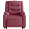 vidaXL Poltrona de massagens reclin. elevatória tecido vermelho tinto