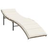 vidaXL Espregui&ccedil;adeira com almofad&atilde;o 55x199x50 cm vime PE bege