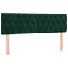 vidaXL Cama com molas/colch&atilde;o 140x190 cm veludo verde-escuro