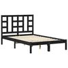 vidaXL Estrutura de cama 120x200 cm madeira maci&ccedil;a preto