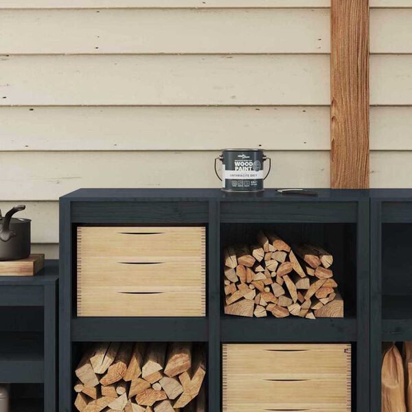 vidaXL Tinta para madeira Cinzeto 16,5 x 16,5 x 15,9 cm