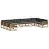 vidaXL Conjunto de Sof&aacute;s para Exterior 10 unid. Branco e Antracite