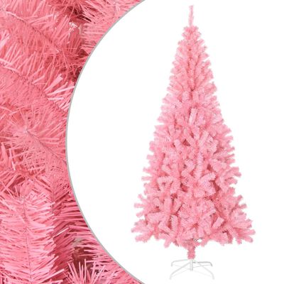 vidaXL Árvore de Natal artificial com suporte 240 cm PVC cor-de-rosa |  