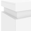 vidaXL Mesa de cabeceira com luzes LED 35x39x55 cm branco