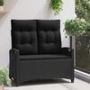 vidaXL Banco de jardim Preto 105 x 60 x 112 cm A&ccedil;o e Poli&eacute;ster