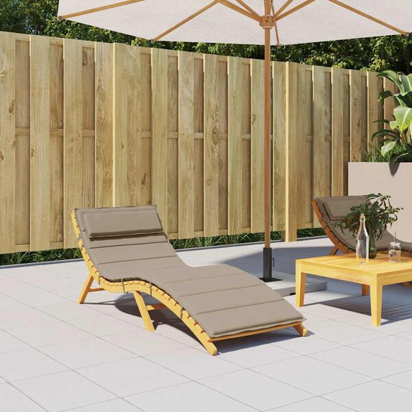 vidaXL Almofad&atilde;o p/ espregui&ccedil;adeira tecido oxford cinzento-acastanhado