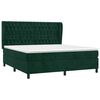 vidaXL Cama com molas/colch&atilde;o 180x200 cm veludo verde-escuro