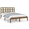 vidaXL Estrutura cama king 150x200 cm madeira maci&ccedil;a castanho-mel