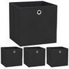 vidaXL Caixas arruma&ccedil;&atilde;o 4 pcs tecido-n&atilde;o-tecido (TNT) 32x32x32cm preto