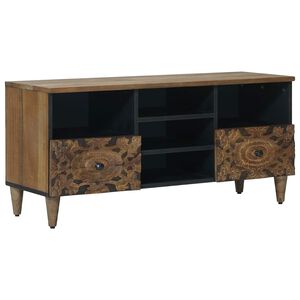 vidaXL Gabinete para TV com gaveta Castanho 100 x 33,5 x 46 cm