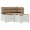vidaXL Sof&aacute; de Jardim 3 Lugares com Almofadas visual Rattan 3 lugar PP