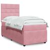 vidaXL Cama com molas/colch&atilde;o 90x200 cm veludo rosa