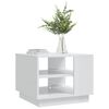 vidaXL Mesa de centro 55x55x43 cm aglomerado branco brilhante