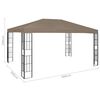 vidaXL Gazebo 4x3 m cinzento-acastanhado