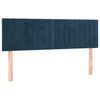 vidaXL Cabeceira de cama 2 pcs veludo 72x5x78/88 cm azul-escuro