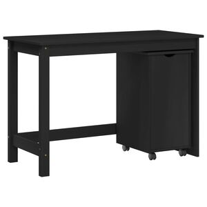 vidaXL Conjunto de Mesa e Arm&aacute;rio 2 unid. Preto
