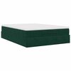 vidaXL Estrutura de cama otomana com colch&atilde;o 140x190cm verde escuro
