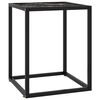vidaXL Mesa de centro 40x40x50 cm preto com vidro marmorizado preto